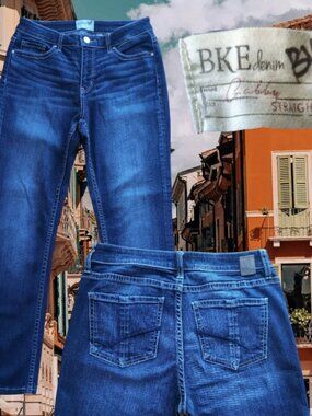 BKE Buckle Gabby Straight Women's Denim Stretch Jeans 27R(27x31.5) Inseam 29